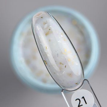 Leoni lux POTAL builder gel №21 - Молочний гель з поталлю для нігтів,15мл Mi-123 фото