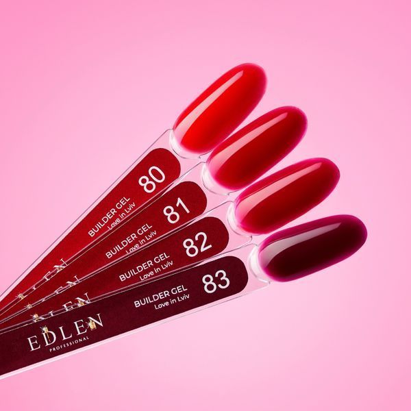 Builder gel Edlen №83 - Бордовий гель для нарощування нігтів,15мл  GNR-12 фото