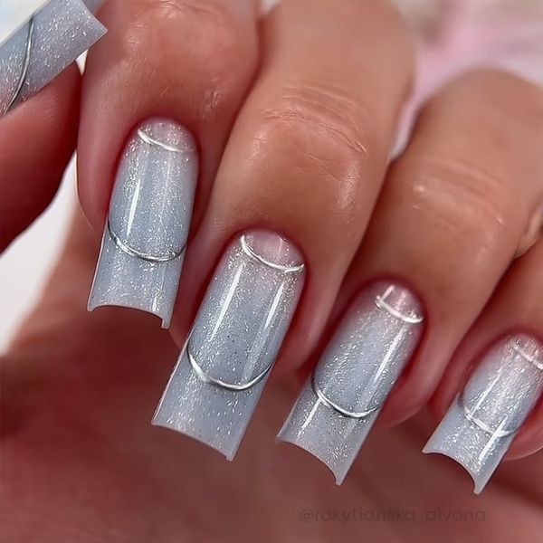 Ніжно-блакитний гель для нарощування з шимером, Shimmer Gel N&ordm;7 (15ml) EP-16 фото