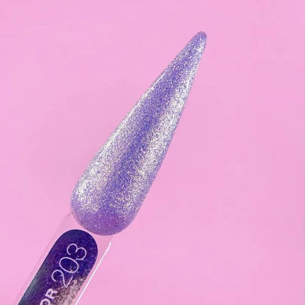 LUNA MOON гель лак №203 - Блакитний гель лак з голографічними блискітками(8ml) gqqe3 фото