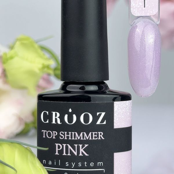 Топ для нігтів Crooz Top shimmer pink, 8 ml GT-89 фото
