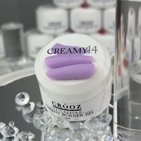 Crooz Creamy Builder gel №14 - Лавандовий гель для нарощування нігтів,15 мл QP-26 фото