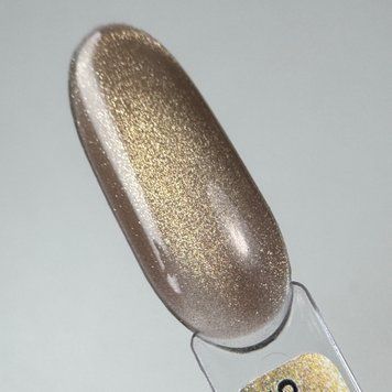 Гель-лак &laquo;Кошачий глаз&raquo; ART Charm Cat Eye №CC006, бежевый с золотым переливом RI-14 фото