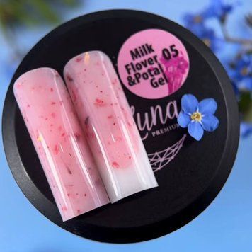 Miss Luna Premium №05 - Яскраво-рожевий гель з сухоцвітами та поталью,15 ml lu-152 фото