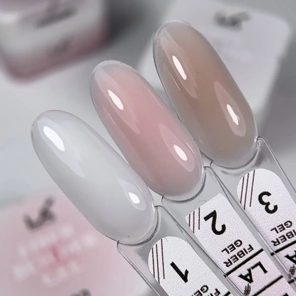 Fiber gel 003 LA - Нюдовый гель для укрепления ногтей со стекловолокном,30гр GT-94 фото