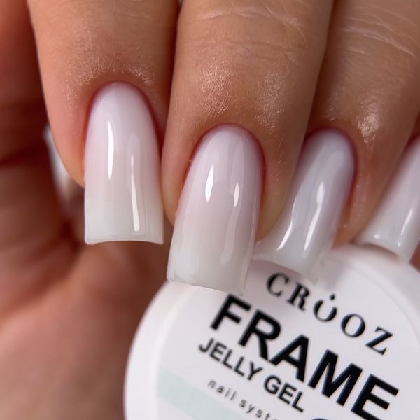 Crooz FRAME JELLY GEL №8 - Білий гель-желе для нарощування нігтів,15 мл BP-214 фото