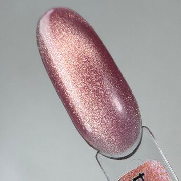 Гель-лак &laquo;Кошачий глаз&raquo; ART Charm Cat Eye №CC004, розовый с золотым переливом RI-14 фото
