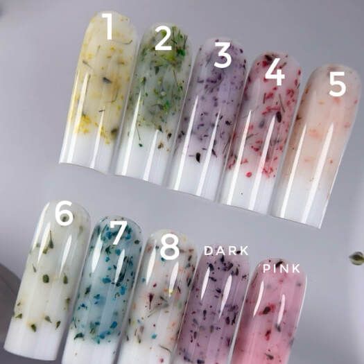 Гель із зеленими сухоцвітами Milk Flower Gel, Miss Luna Premium 30 ml №02 yq039 фото