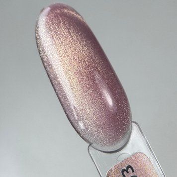 Гель-лак &laquo;Кошачий глаз&raquo; ART Charm Cat Eye №CC003, розовый с золотым переливом RI-14 фото