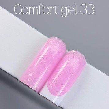 COMFORT gel gelix №33 - Рожевий гель з блискіткітками для нарощування нігтів,15 мл TZ-104 фото