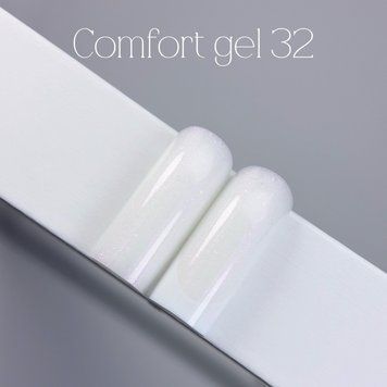 COMFORT gel gelix №32 - Білий гель з блискіткітками для нарощування нігтів,15 мл TZ-104 фото