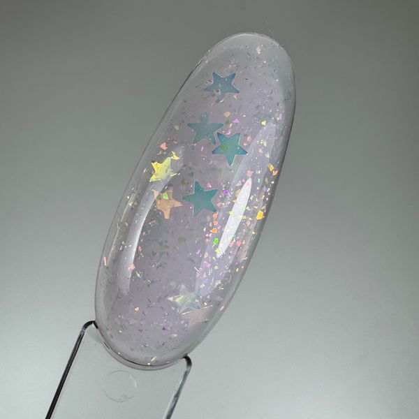 Розовый гель на разлив со звездочками 10мл stellar glow 02 Hu-169 фото