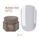 Bulder Gel Valeri №15 - Серый гель для наращивания ногтей,15 мл YO-234 фото