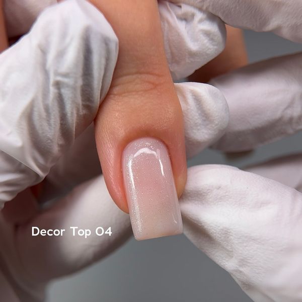 Touch decor top №4 - Топ для нігтів з срібним шимером,13 ml VQ-117 фото
