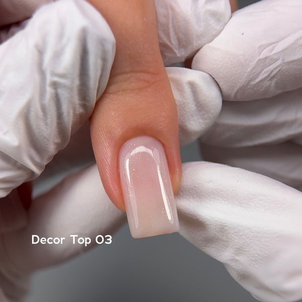Touch decor top №3 - Топ для нігтів з мікродрібним золотим шимером,13 ml VQ-117 фото