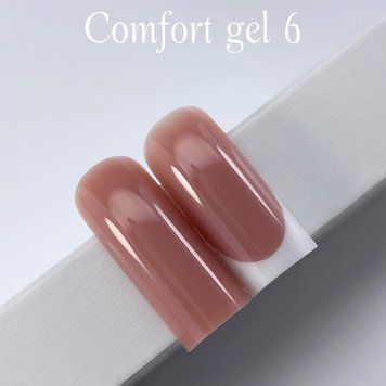 COMFORT gel gelix №6 - Бежевий гель для нарощування нігтів,15 мл TZ-104 фото