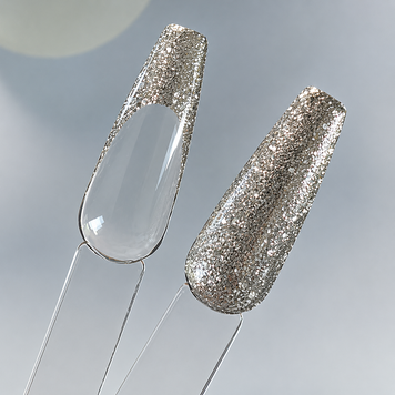 Гель-лак з поталлю Platinum gel №1 - срібний, 5 мл HJ-37 фото