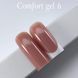 COMFORT gel gelix №6 - Бежевий гель для нарощування нігтів,15 мл TZ-104 фото 1