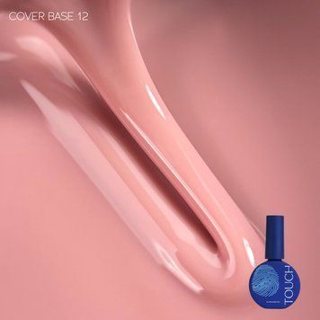 Рожево-персикова база для нігтів Touch Cover base, 13 мл, номер 12 yq-27 фото