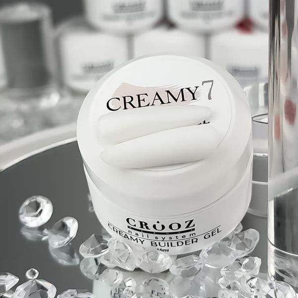Crooz Creamy Builder gel №7 - Молочний гель для нарощування нігтів,15 мл QP-26 фото