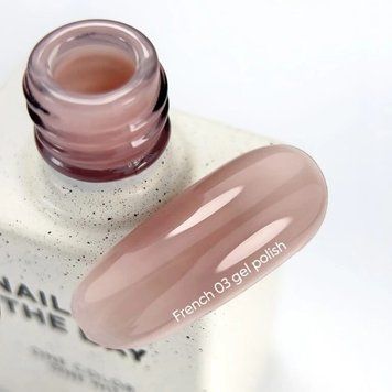 Нюдовий гель-лак зі зниженим рівнем пігментації, 10 мл,NAILSOFTHEDAY, Gel Polish French 03 yq-38 фото